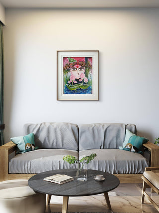 Durga -Acrylic on canvas (11.5”*13.5”)By Artist Dipshikha Nath De