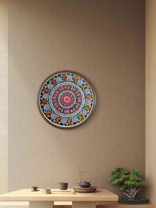 Dot mandala - Acrylic on canvasboard(12"Diameter) by Artist Suhasini Arava