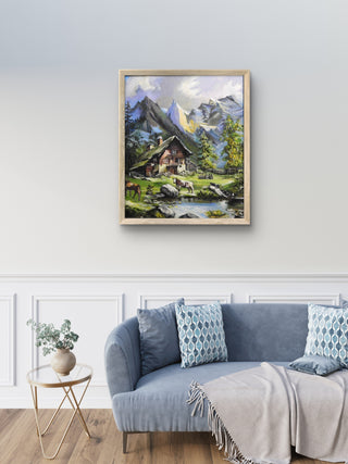 Silent Meadows-Acrylic on canvas (framed)(22”*25”) By Artist Rekha Dev