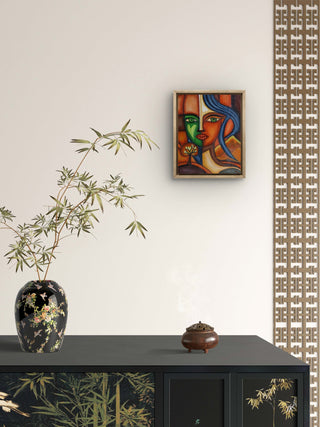 Duality of Nature and Self - Acrylic On Canvas (25cmX30cm) by Artist Divya Kumari