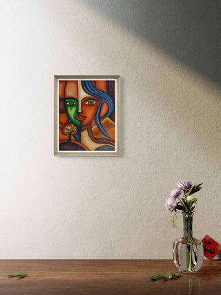 Duality of Nature and Self - Acrylic On Canvas (25cmX30cm) by Artist Divya Kumari