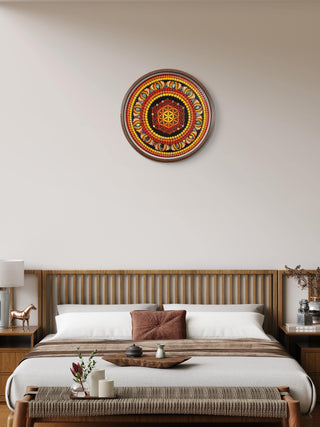 Dot mandala art - acrylic on MDF board (12”*12”)by Artist Bhawna chouhan