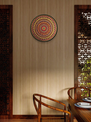 Dot mandala art -Acrylic on mdf board(24”*24”)by Artist Bhawna Chouhan