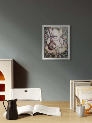 Ganesha 1- Acrylic on canvas with frame (16”*20”) By Artist Dipshika Nath De