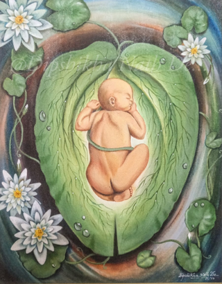 Mother Nature 1-Acrylic on canvas with frame (21.5”*17.5”)By Artist Dipshikha Nath De