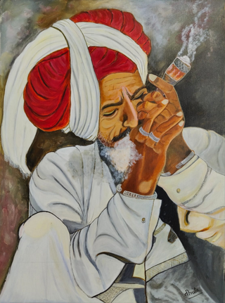 Porter -Acrylic on canvas (24”*24”) By Artist Vinita Kumar