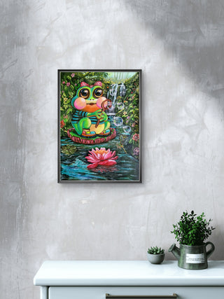 The Lily Pad Dreams -Acrylic on canvas (20”*15”) By Artist Puneet Pathania