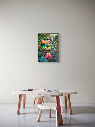 The Lily Pad Dreams -Acrylic on canvas (20”*15”) By Artist Puneet Pathania