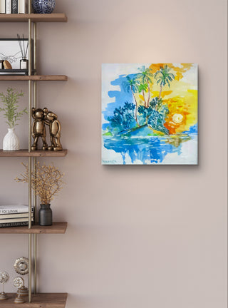 Sun Rise - Acrylic on Canvas (8" * 10") By Artist Nagnath V Sawant