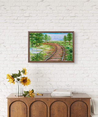 The abundant track -Acrylic paint (14.5"*10") By Artist Dipshikha Nath De