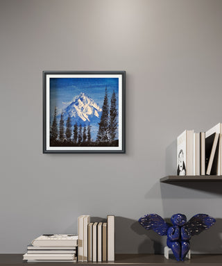 Winter Mountain-Acrylic On Canvas (6"*6") By Artist Nagnath V Sawant