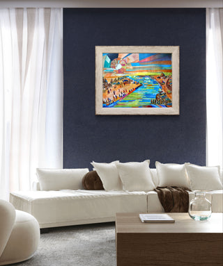 A Depiction Of Cultural Gathering-Water colour (13"*10")By Artist Binita Saha