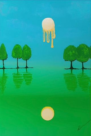 Melting horizon - Acrylic on canvas (16”*12”)By Artist Bhakti Dave