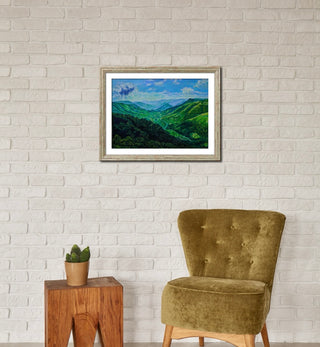 Valley of Meghalaya -Acrylic on canvas (15.7”*11.8”) By Artist Suryakant Mohapatra