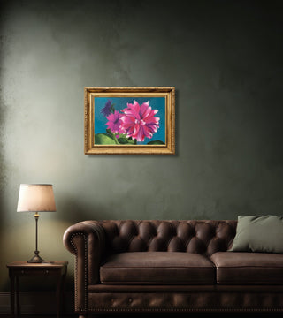 Pink Dhalia -Acrylic on canvas (30”*20”)By Artist Durgesh