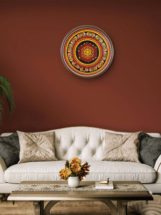 Dot mandala art - acrylic on MDF board (12”*12”)by Artist Bhawna chouhan