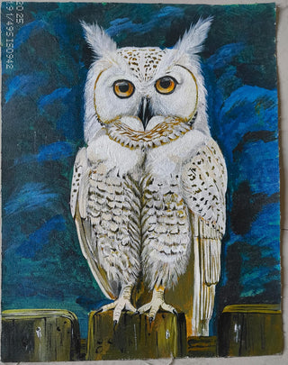 Shwet ulluk-Acrylic on canvas (39”*30”)By Artist Poonam Solanki