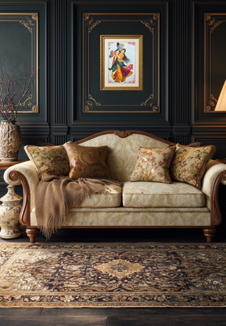 Radhe Krishna - Acrylic on canvas by Artist Urvijaben Pankajkumar Nakrani