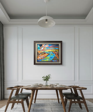 A Depiction Of Cultural Gathering-Water colour (13"*10")By Artist Binita Saha