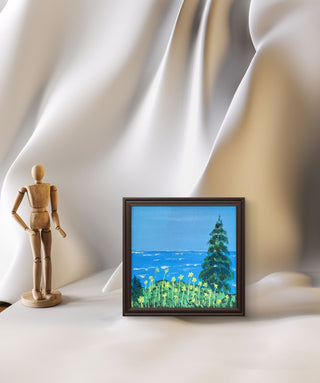 Sea -Acrylic On Canvas (6"*6") By Artist Nagnath V Sawant