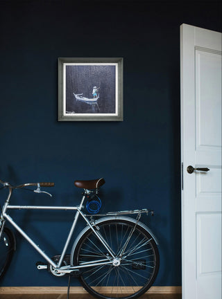 Fisherman in Night - Acrylic on Canvas (6" * 6") By Artist Nagnath V Sawant