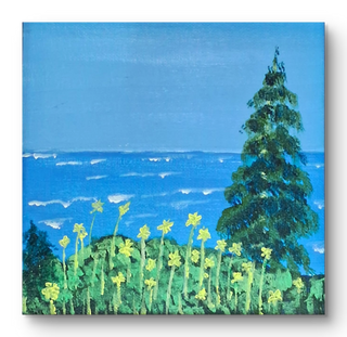 Sea -Acrylic On Canvas (6"*6") By Artist Nagnath V Sawant