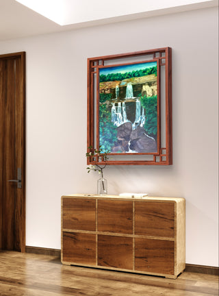 Singing of waterfalls 2 - Acrylic (40cm * 30cm) By Artist Suryakanta Mohapatra