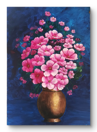 Flower Vase - Acrylic On 400gsm Archival Acrylic sheet (11.7" * 16.5")By Artist Salge Rani Marndi